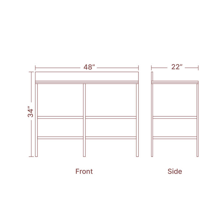 Vanity Table dimension image by Holt Furniture