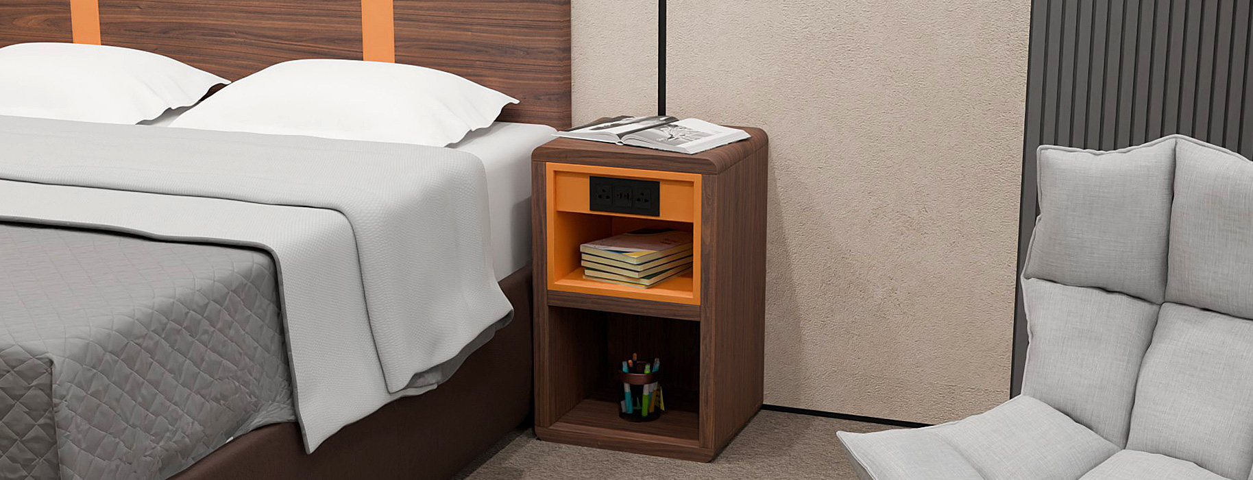 Night Stand – Canyon Walnut