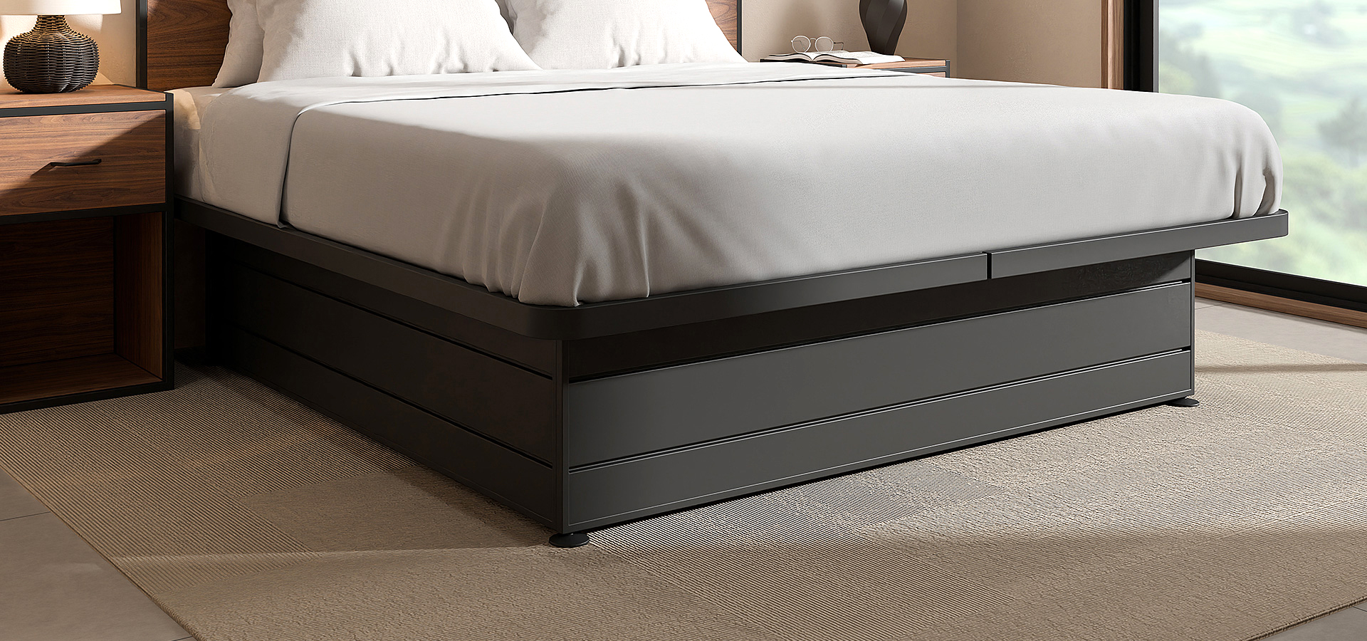 Flat Top Platform Bed Frames  – With Hardware