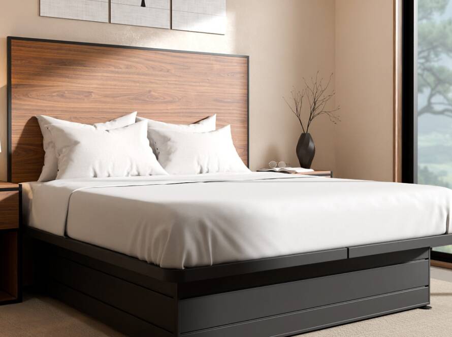 Hotel Bed Headboard With Platform bed frame by HOLT Furniture